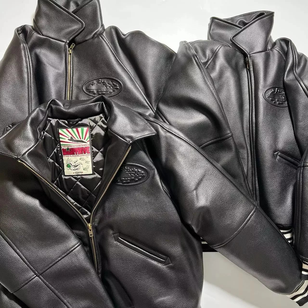 Corteiz leather jacket